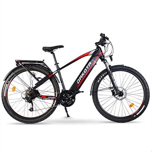 Bicicletas eléctrica : URBANBIKER Bicicleta de montaña eléctrica Dakota FE 23, rojo 29", motor de 250 W, batería de litio extraíble 720 WH (48 V 15 Ah) Células Samsung, frenos hidráulicos, hombres y mujeres, VAE MTB