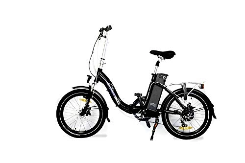 Bicicletas eléctrica : URBANBIKER Bicicleta elctrica Plegable Mini, batera de Litio 36V 13Ah (468Wh), Motor 250W, Negro