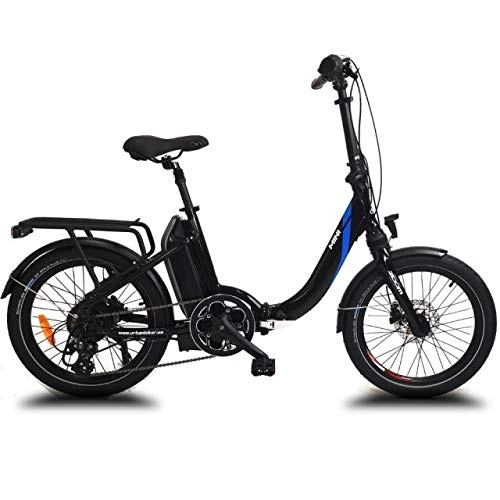 Bicicletas eléctrica : URBANBIKER Bicicleta elctrica Plegable Mini, con batera de 36v y 14 A (504 WH) Dispone de Frenos hidrulicos y Cambio Shimano Altus