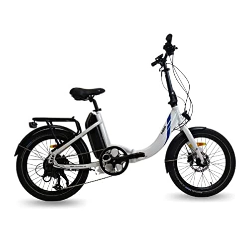 Bicicletas eléctrica : Urbanbiker Bicicleta Eléctrica Plegable Mini Color Blanco, 20", Motor 250 W, Batería Llitio Extraible 504 WH(36V 14 Ah) Celdas Samsung, Frenos Hidraulicos, Hombre & Mujer, Ebike Ciudad.