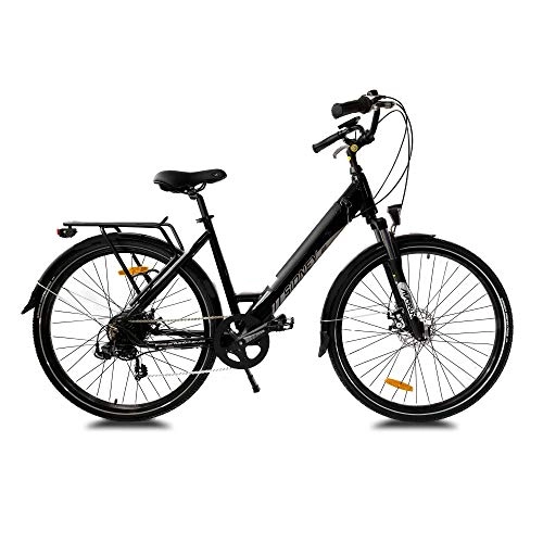 Bicicletas eléctrica : URBANBIKER Bicicleta Eléctrica Sidney, 250 W, 36V 14Ah (504Wh), 26", Negro