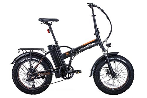 Bicicletas eléctrica : UrbanGlide C7 Bicicleta eléctrica para Adulto, Unisex, Negro y Naranja, XL
