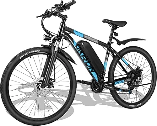 Bicicletas eléctrica : VARUN Bicicleta eléctrica de montaña de 27, 5 Pulgadas, para Hombre y Mujer, aleación de Aluminio, con batería de Iones de Litio extraíble de 250 W, 48 V / 12, 5 Ah