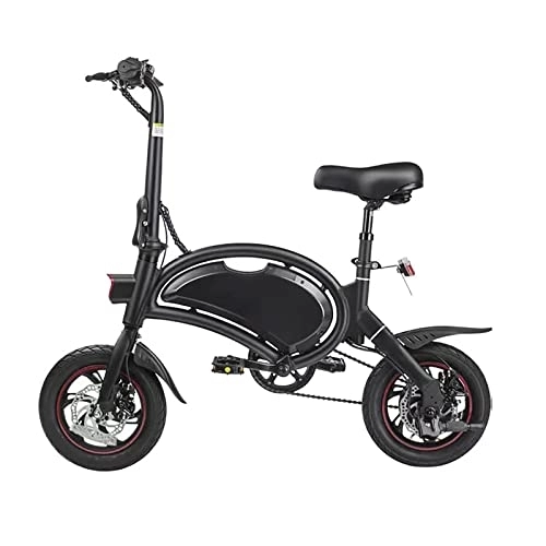 Bicicletas eléctrica : Vehículos eléctricos Inteligentes, Vehículos eléctricos para Padres e Hijos, Vehículos eléctricos con Asiento retráctil, eléctricas Luces (Black B)