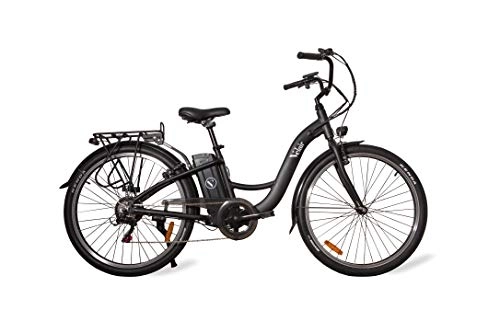 Bicicletas eléctrica : Velair City - Bicicleta eléctrica para Adulto, Unisex, Color Negro