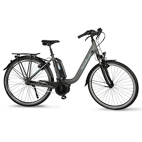 Bicicletas eléctrica : VELOJA Pedelec - Bicicleta eléctrica unisex de 28 pulgadas, hasta 130 km, motor central de 250 W, marco de aluminio, 4 niveles de asistencia, 25 km / h, StZVO – Fabricado en Europa