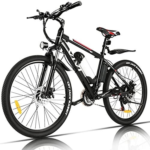 Bicicletas eléctrica : Vivi M026sh Bicicletas eléctricas, Unisex Adulto, Negro, 26