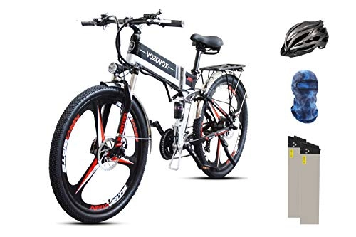 Bicicletas eléctrica : VOZCVOX Bicicleta eléctrica, 250W, con Batería Extraíble De 48V, para Adolescentes y Adultos