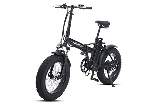 Bicicletas eléctrica : VOZCVOX Bicicleta Eléctrica Plegable Ebike 20 Pulgadas Snow Bike con Neumáticos Todoterreno, Batería de 48V 15Ah, Instrumento LCD