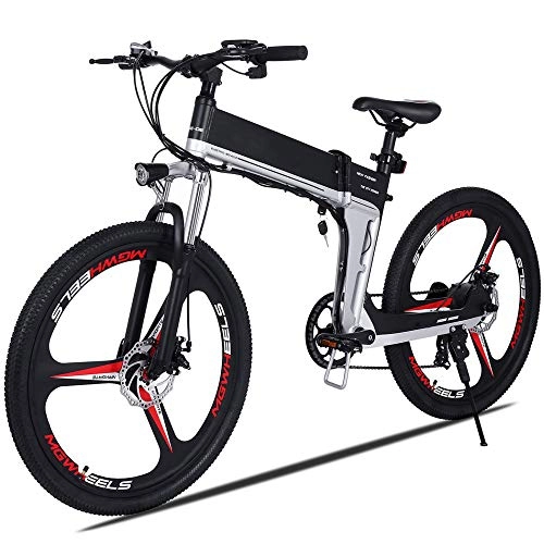 Bicicletas eléctrica : Wheel-hy Bicicleta eléctrica eléctrica de 26 Pulgadas, Bicicleta de montaña, 21 velocidades, 48V y 10, 4 A, batería de Litio para Adultos