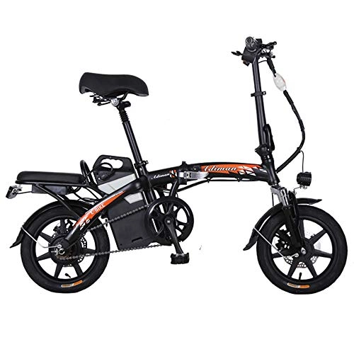 Bicicletas eléctrica : Wheel-hy Bikes Bicicleta Electrica Plegable, 350W Ion Litio 48V 25Ah, 14
