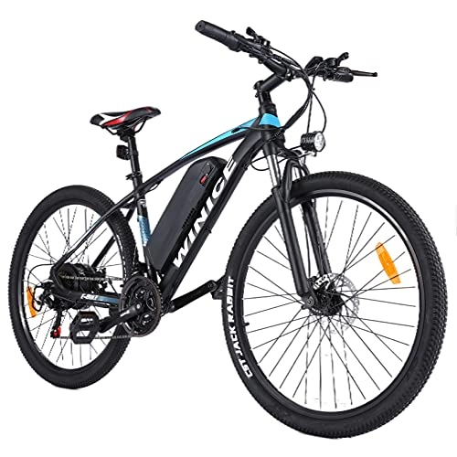 Bicicletas eléctrica : Wince Bicicleta eléctrica e-Bike, 27.5 Pulgadas e-Bike Bicicleta de montaña con Motor de 350W / batería de Litio extraíble de 36V 10.4AH / Palanca de Cambios Shimano de 21 velocidades
