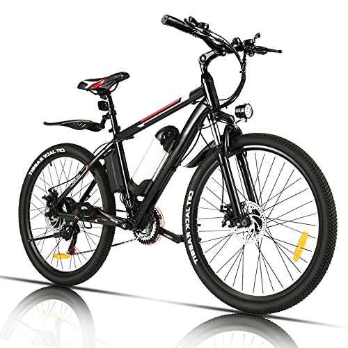 Bicicletas eléctrica : WIND SPEED Bicicleta Eléctrica 250W Ebike MTB Electricas Montaña 26 Pulgadas con Batería Extraíble 36V / 8AH Cambio Shimano 21 Velocidades Bici Electrica Adulto