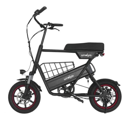 Bicicletas eléctrica : WINDGOO Bicicleta eléctrica, bicicleta eléctrica plegable de 14 pulgadas, alcance de hasta 20 km, bicicleta eléctrica urbana, adecuada para jóvenes y estudiantes