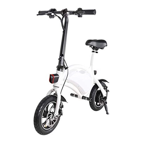 Bicicletas eléctrica : Windgoo Bicicleta eléctrica Plegable Ruedas de 12", Batería de Litio de 4400-36v, Ebike para Adulto (White)