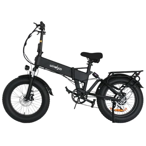 Bicicletas eléctrica : Windlinks - Bicicleta eléctrica plegable, 20 pulgadas, bicicleta eléctrica plegable, para adultos, control inteligente de la aplicación, bicicleta plegable, equipo de frenos de disco, autonomía de 70