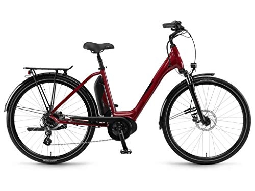 Bicicletas eléctrica : Winora Sima 7 monotubo 300Wh 28" 7-v. Altus 19 Bap Rojo Esmalte T. 46