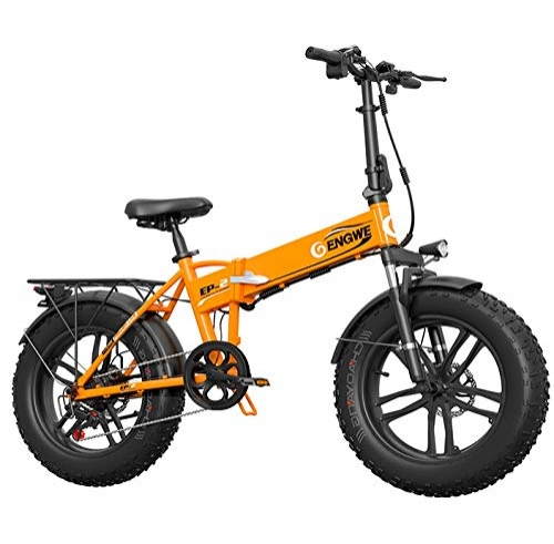 Bicicletas eléctrica : WXJWPZ Bicicleta Elctrica Plegable 20 * 4.0 Pulgadas Aluminio Bicicleta Elctrica Plegable 48V10A 500W 40KM / H 6 Velocidad Potente Neumtico De Grasa Bicicleta De Montaa Bicicleta De Nieve, Yellow