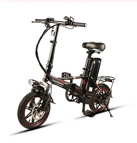 Bicicletas eléctrica : WXJWPZ Bicicleta Eléctrica Plegable Aleación De Aluminio Bicicleta Electrónica 48V8AH Bicicleta Eléctrica Plegable Neumáticos Pantalla LCD 3 Modos Bicicleta