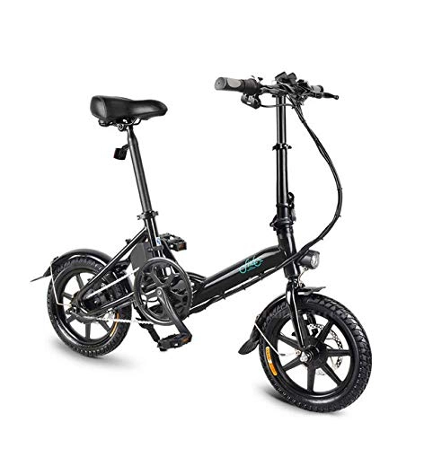 Bicicletas eléctrica : WXJWPZ Bicicleta Eléctrica Plegable Bicicleta De Dos Ruedas Bicicleta Eléctrica 14 Pulgadas 36V 250W Adultos Bicicleta Eléctrica Plegable Portátil con Asiento