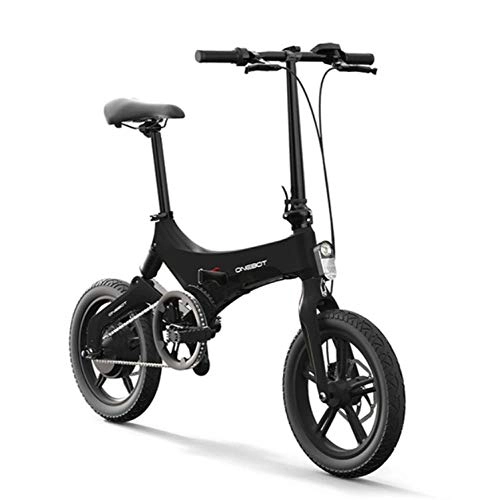 Bicicletas eléctrica : WXJWPZ Bicicleta Eléctrica Plegable Bicicleta Eléctrica Ebike Plegable De 16 Pulgadas Bicicleta Eléctrica Bicicleta Asistida Bicicleta Eléctrica con Ciclomotor 250W, Black
