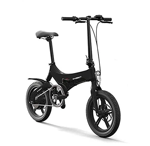 Bicicletas eléctrica : XBSXP Bicicleta eléctrica Plegable E-Bikes Ligero 250W 36V con neumático de 14 Pulgadas y Pantalla LCD con Guardabarros