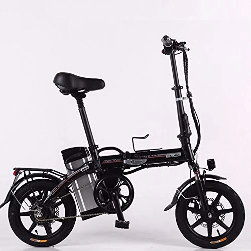 Bicicletas eléctrica : XCBY Triciclo de Movilidad elctrica, Bicicleta elctrica Plegable y porttil, Scooter elctrico para Adultos, Motor mximo de 500 W, 45 km de Largo Alcance, con luz LED y Pantalla Black