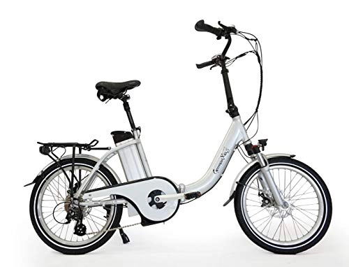 Bicicletas eléctrica : xgerman eléctrico de bicicleta plegable 20 pulgadas eturbo Comfort 7 g Shimano LCD, 250 W HR de accionamiento / 15, 6ah, alcance de hasta 120 km Después de STVZO