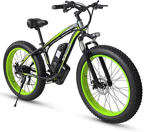 Bicicletas eléctrica : XINHUI Bicicleta eléctrica de Nieve, Bicicleta eléctrica para Adultos, aleación de Aluminio de 350W Montaña ebike, 21 velocidades Engranajes de coladura de Cola Completa