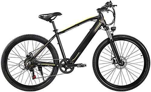 Bicicletas eléctrica : XINHUI Moto de Nieve eléctrica Bicicleta de montaña 26 Pulgadas E Bicicleta Moda Moda Batería extraíble Aleación de Aluminio Bicicleta de montaña Estabilidad Inteligente Bicicleta, Negro
