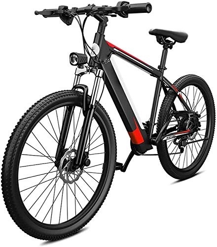 Bicicletas eléctrica : XINHUI Moto de Nieve eléctrica, Bicicleta de montaña de 27 velocidades de 27 velocidades de aleación de Aluminio de 26 Pulgadas ultraviro Ultraligero. Poderosa Resistencia híbrida, Rojo