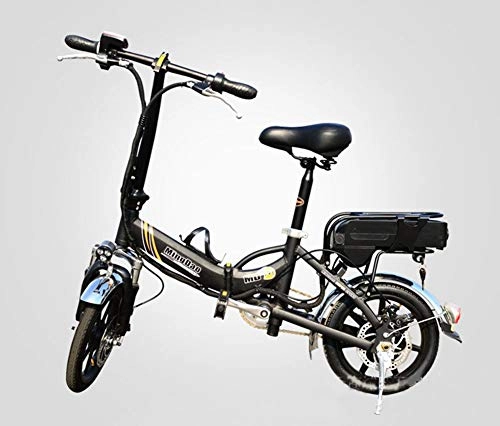 Bicicletas eléctrica : XWZG Adultos Bicicleta eléctrica Plegable 350W 48V 10A Batería de Litio Velocidad máxima 30 Km. La Carga máxima de 35 km. La Carga máxima es de 150 kg. Mini ciclomotor eléctrico.