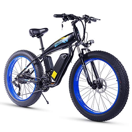 Bicicletas eléctrica : XXCY 26 Pulgadas Neumtico Gordo 1000w15ah Nieve Bicicleta Elctrica Playa Ebike Shimano 21 Velocidad Freno De Disco Hidrulico