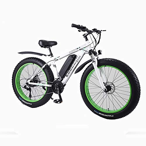 Bicicletas eléctrica : XXZ Bicicleta Eléctrica de Montaña, Ciclomotor 26 Pulgadas con Motor de 350W Bateria de Litio 36V 10AH Marco de Aluminio Frenos de Disco