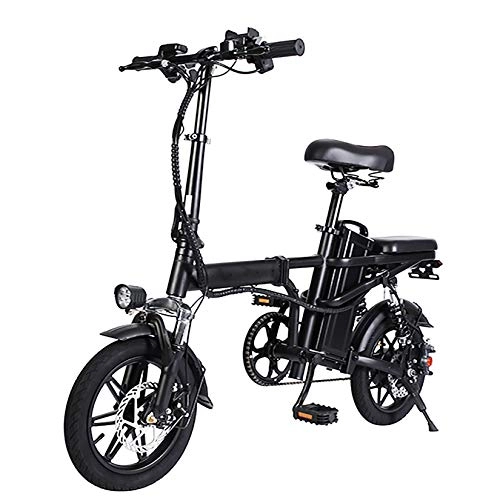 Bicicletas eléctrica : XXZ Bicicleta eléctrica Plegable, 14" con 48V 250W 8Ah Batería de Iones de Litio, City Mountain Bicycle 40KM