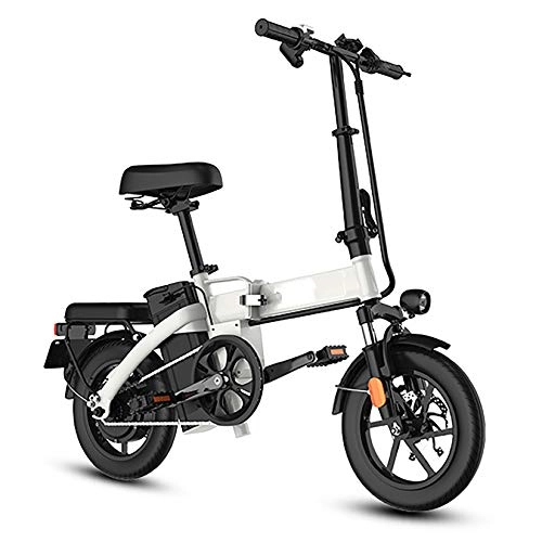Bicicletas eléctrica : XXZ Bicicleta eléctrica Plegable Bicicletas eléctricas Kilometraje 45 km Batería de Iones de Litio de 9.6 Ah Velocidad máxima 25 km / h 14 Pulgadas