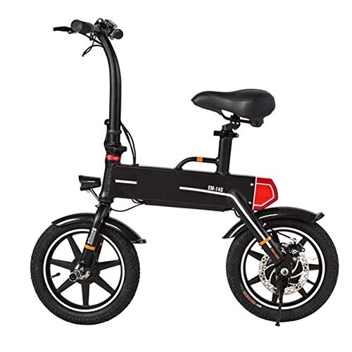 Bicicletas eléctrica : Y&XF Bicicleta eléctrica de 14 Pulgadas - Plegable, a Prueba de Agua, con Vida útil de la batería, 20Km, Potencia 240W, Voltaje 36V - Blanco