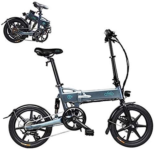 Bicicletas eléctrica : YANGMAN-L D2S Plegable EBike, 250W de Aluminio de 16 Pulgadas Bicicleta eléctrica Bicicleta eléctrica de 15 Millas por Hora con 36V / 7.8AH de Iones de Litio de 6 velocidades