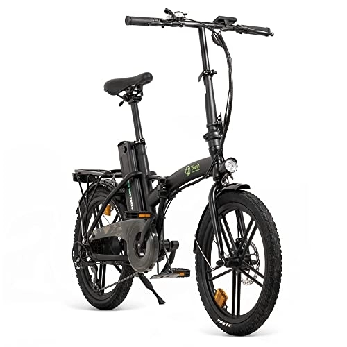 Bicicletas eléctrica : YOUIN Tokyo Bicicleta Eléctrica Plegable, 250W, 40 km Autonomía, Pantalla LCD, Sillín Confortable, Ruedas 20 Pulgadas, 7 Velocidades Shimano