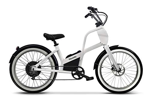 Bicicletas eléctrica : YouMo One City C - Bicicleta elctrica, Color Crema
