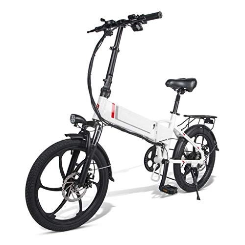 Bicicletas eléctrica : YUN&BO Bicicleta eléctrica, 20 Pulgadas Plegable Bicicleta eléctrica con Pantalla 10.4Ah de Iones de Litio y LED, de Peso Ligero de Bicicletas de montaña de Ciclo al Aire Libre Viajes