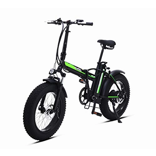 Bicicletas eléctrica : YUN&BO Bicicleta eléctrica para Hombres y Mujeres, 500W 4.0 Fat Tire eléctrica Plegable Bicicleta con 48V 15AH batería de Litio, Ligero Marco de Aluminio, 20 Pulgadas