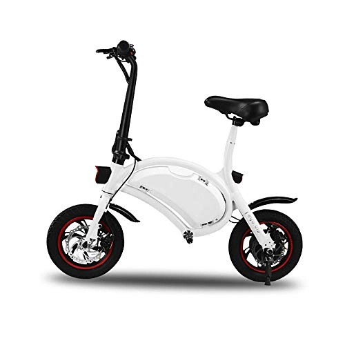 Bicicletas eléctrica : YYD Ciclomotor elctrico Inteligente - Mini batera de Bicicleta sin Pedal de conduccin Inteligente para Adultos, White