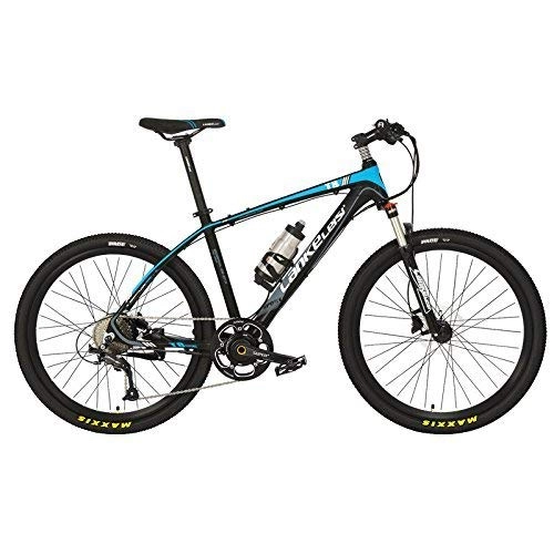 Bicicletas eléctrica : ZDDOZXC T8 26 pulgadas de bicicleta Cool E, sistema de sensor de par de 5 grados, 9 velocidades, frenos de disco de aceite, horquilla de suspensin, bicicleta elctrica con asistencia de pedal