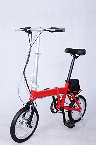 Bicicletas eléctrica : Zhetai Rojo Plegable Bicicleta elctrica TDR 14Z