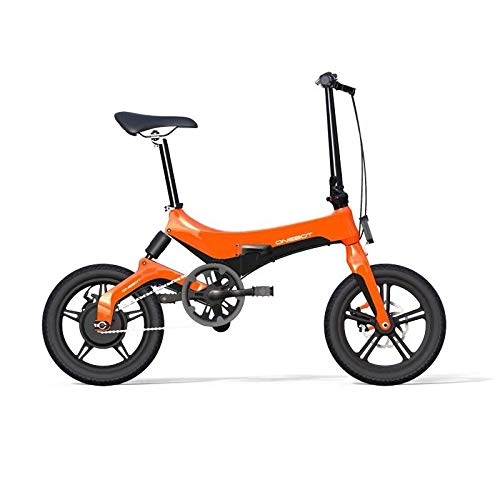 Bicicletas eléctrica : ZHXH 16Inch Bicicleta Eléctrica del Motor 36V250W Mini City Pliegue Batería De Litio Ultraligero, 04