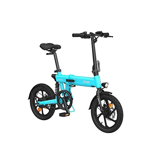 Bicicletas eléctrica : ZHXH 36V 10AH 250W Plegable Bicicleta Eléctrica De 16 Pulgadas Fat Tire Ciclomotor 25 Kmh Velocidad Máxima De Carga De 100 Kg Máxima, Azul