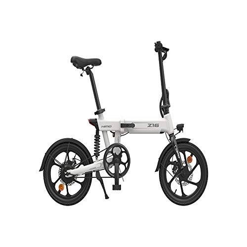 Bicicletas eléctrica : ZHXH Bicicleta Plegable Eléctrica De 36V 10AH 250W De Doble Freno De Disco Extraíble De La Batería E-Bici De 16 Pulgadas Fat Tire, Blanco