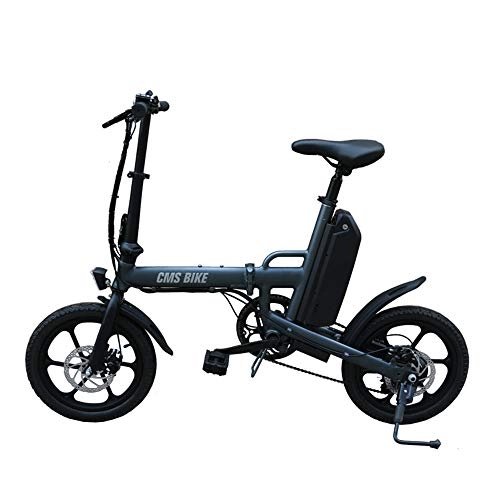 Bicicletas eléctrica : ZHXH Plegable De 16 Pulgadas 36V Bicicleta Plegable Eléctrica Mini Bicicleta Eléctrica, 36v 13ah 250w Black