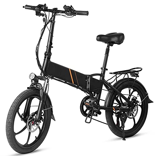 Bicicletas eléctrica : ZIEM Bicicleta Eléctrica Plegable Asistida 350w Ciclomotor Plegable De 20 Pulgadas, Ciclomotor, Bicicleta Eléctrica, Batería Inteligente con Cerradura De 10.4ah, Alcance De 80 Km